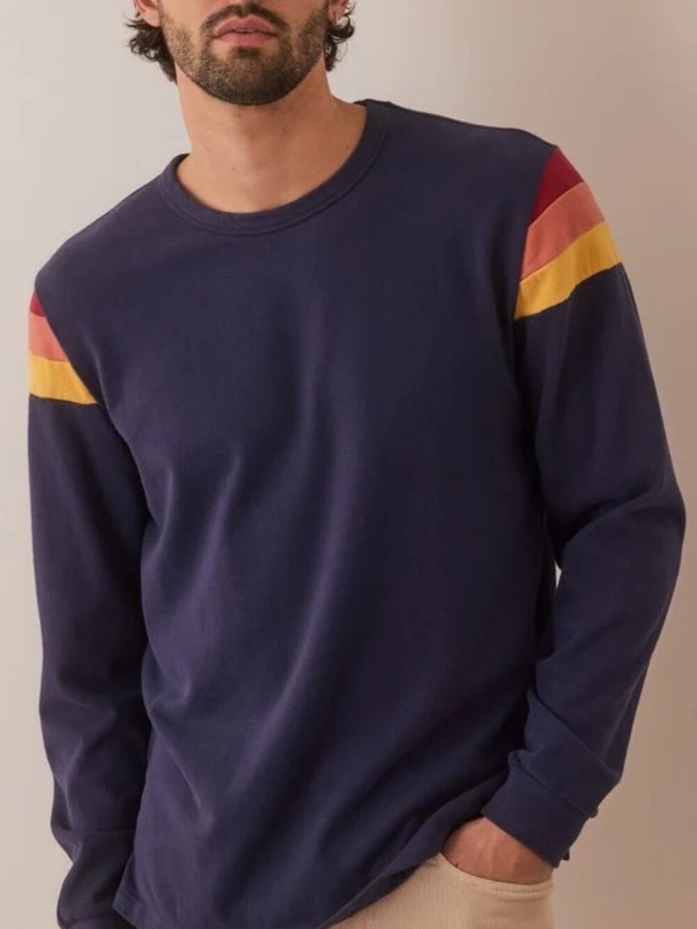 Marine Layer Indigo Brushed Jersey Sweater